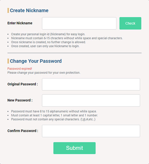 pesan untuk ganti username dan password sv388